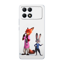 Силіконовий чохол з принтом Зоотрополіс для Xiaomi POCO F6 – Джуді і Нік