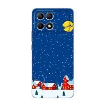 Силіконовий бампер на різдво для Xiaomi POCO F6 (Місто в снігу)