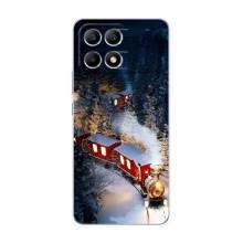 Силіконовий бампер на різдво для Xiaomi POCO F6 (Потяг)