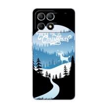 Силіконовий бампер на різдво для Xiaomi POCO F6 (Різдвяний Олень)