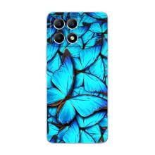 Силиконовый бампер с картинкой животных для Xiaomi POCO F6 (Крылья бабочек)