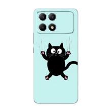 Силіконовий чохол з котиком для Xiaomi POCO F6 – Падаючий кіт