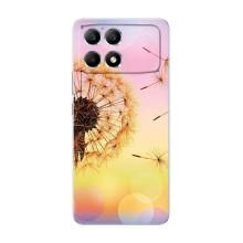 Силиконовый Чехол с одуванчиками на Xiaomi POCO F6 – Цветок-одуванчик