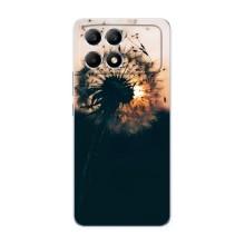 Силиконовый Чехол с одуванчиками на Xiaomi POCO F6 – Красивый одуванчик