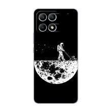 Силиконовый Чехол с принтом "Космонавты" на Xiaomi POCO F6 – Космонавт
