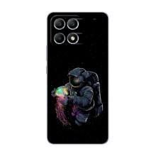 Силиконовый Чехол с принтом "Космонавты" на Xiaomi POCO F6 – В руках земля
