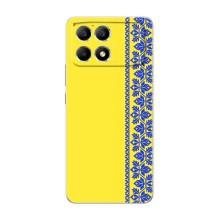 Силиконовый Чехол на Xiaomi POCO F6 – Вышиванка на желтом