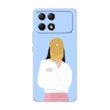 Силиконовый Чехол на Xiaomi POCO F6 с картинкой Стильных Девушек (Желтая кепка)