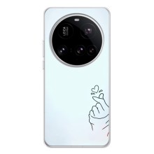 Чохол (Знак сердечка) для Xiaomi POCO F7 Pro – Сердечко на блакитному