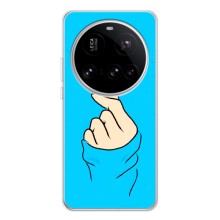 Чохол (Знак сердечка) для Xiaomi POCO F7 Pro – Сердечко на синоьому