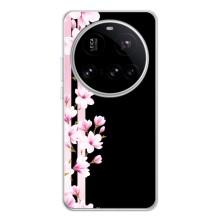 Чехол для Поко Ф7 Про - с принтом (Дизайнерские) (AlphaPrint) (Цветочки)