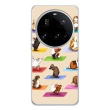 Чехол с Прикольным принтом на Xiaomi POCO F7 Pro (Ёга свинок)