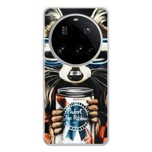 Чехол с принтом для Поко Ф7 Про - (Прикольные) (AlphaPrint) (Енот с банкой)