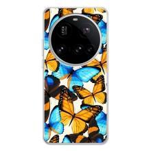 Чехол с принтом для Поко Ф7 Про - (Прикольные) (AlphaPrint) (Яркие бабочки)