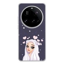Чехол Стильные девушки на Xiaomi POCO F7 Pro – Девушка и сердечки