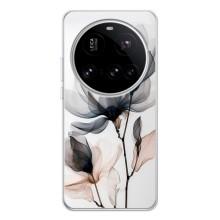 Чехол с цветочным принтом на Поко Ф7 Про (Цветы на белом)