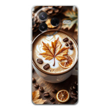 Чехол с уникальным дизайном «Осень с кофе» для Xiaomi POCO F7 Pro – Пряный кофе
