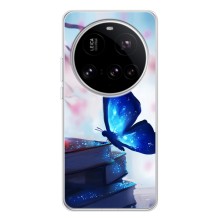 Силіконовий бампер з картинкою звірів для Xiaomi POCO F7 Pro – Метелик синій