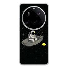 Силиконовый Чехол с принтом "Космонавты" на Xiaomi POCO F7 Pro – Космонавт на рыбалке