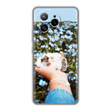 Чехлы с изображением разных животных для Xiaomi POCO F7 Ultra (Ежик на руках)