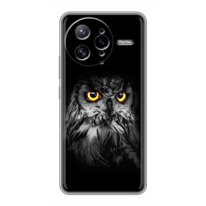 Чехлы с принтом СОВЫ для Xiaomi POCO F7 Ultra – Сова на чёрном
