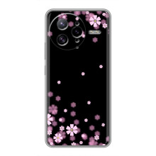 Чохол для Поко Ф7 Ультра - з принтом (Дизайнерські) (AlphaPrint) (Квіти маленькі)