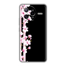 Чохол для Поко Ф7 Ультра - з принтом (Дизайнерські) (AlphaPrint) (Квіточки)