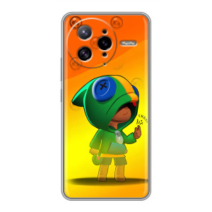 Чехол Бравл Старс для Xiaomi POCO F7 Ultra – LEON в кофте