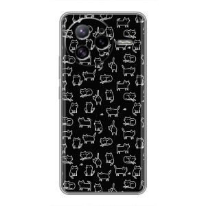 Чехол на тематику: Коты для Xiaomi POCO F7 Ultra – Котики на черном