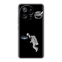 Силиконовый бампер с принтом "Наса" на Xiaomi POCO F7 Ultra – Космонавт баскетболист