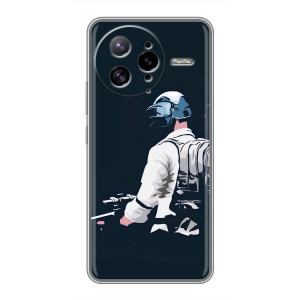 Силиконовый чехол с картинкой "Герой Pubg" на Xiaomi POCO F7 Ultra (В экиперовке)