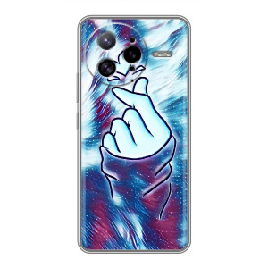 Чехол с принтом для Xiaomi POCO F7 Ultra (AlphaPrint - Знак сердечка)