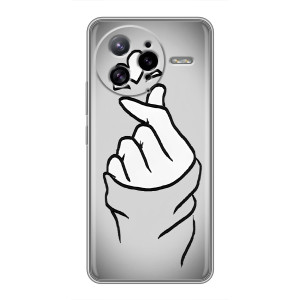 Чехол с принтом для Xiaomi POCO F7 Ultra (AlphaPrint - Знак сердечка)