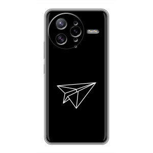 Чехол с картинками на черном фоне для Xiaomi POCO F7 Ultra – Самолетик
