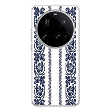 Силиконовый Чехол на Xiaomi POCO F7 Ultra с картинкой Вышиванки (Синяя вышиванка)