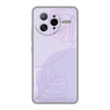 Чохол квітковий дизайн для Xiaomi POCO F7 Ultra – Монстера фіолетова