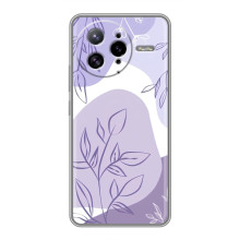 Силконовий чохол з принтом в квітах на Xiaomi POCO F7 Ultra – Фіолетовий дизайн