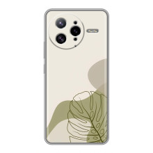 Силконовий чохол з принтом в квітах на Xiaomi POCO F7 Ultra – Монстера зелена