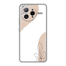 Силконовий чохол з принтом в квітах на Xiaomi POCO F7 Ultra – Нюдовий дизайн