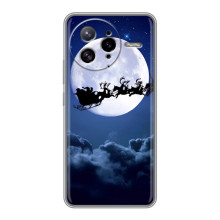 Новорічні Чохли для Поко Ф7 Ультра (VPrint) (Санта - місяць)