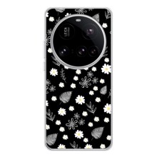 Чехлы с тематикой "ЦВЕТЫ" на Xiaomi POCO F7 Ultra (цветение на чорном)