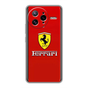 Силіконовий бампер з картинкою машини на Xiaomi POCO F7 Ultra – Ferrari Logo