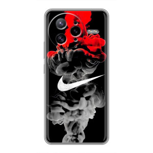 Силиконовый Чехол на Xiaomi POCO F7 Ultra с картинкой Nike (Nike дым)