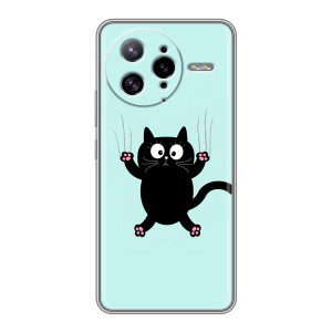 Силіконовий чохол з котиком для Xiaomi POCO F7 Ultra – Падаючий кіт
