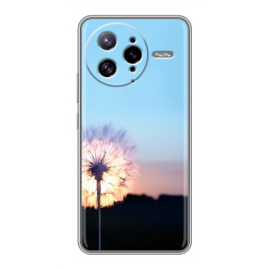 Силіконовий Чохол з кульбабками на Xiaomi POCO F7 Ultra – Захід з кульбабкою