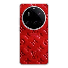 Текстурный Чехол Louis Vuitton для Поко Ф7 Ультра (Красный ЛВ)