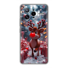 Яскравий чохол для Xiaomi POCO F7 Ultra з Зимові Оленята – Олень серед подарунків