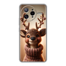 Яскравий чохол для Xiaomi POCO F7 Ultra з Зимові Оленята – Олень в светрі