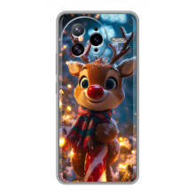 Яскравий чохол для Xiaomi POCO F7 Ultra з Зимові Оленята – Олень з шарфом