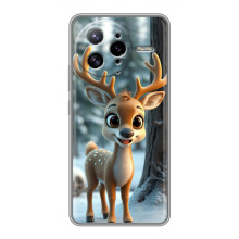 Яскравий чохол для Xiaomi POCO F7 Ultra з Зимові Оленята – Оленятко в лісі